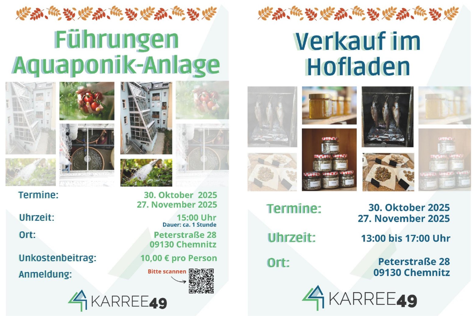 Hofladen&Führungen Okt&Nov